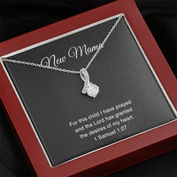 Load image into Gallery viewer, New Mama Necklace - For This Child I Have Prayed | Pregnancy Gift
