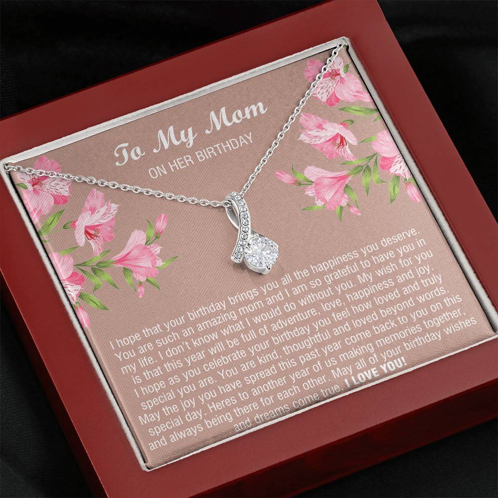 To My Mom Gifts, You Are Amazing, Alluring Beauty Necklace For Women, Birthday Present From Son Daughter