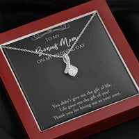 Load image into Gallery viewer, To My Bonus Mom Gifts, Thank You For Loving Me, Alluring Beauty Necklace For Women, Wedding Day Thank You Ideas From Bride
