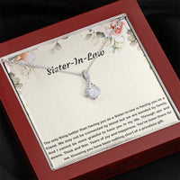 Load image into Gallery viewer, To My Sister-in-law Gifts, Bonded By Family, Alluring Beauty Necklace For Women, Birthday Present Idea From Sister
