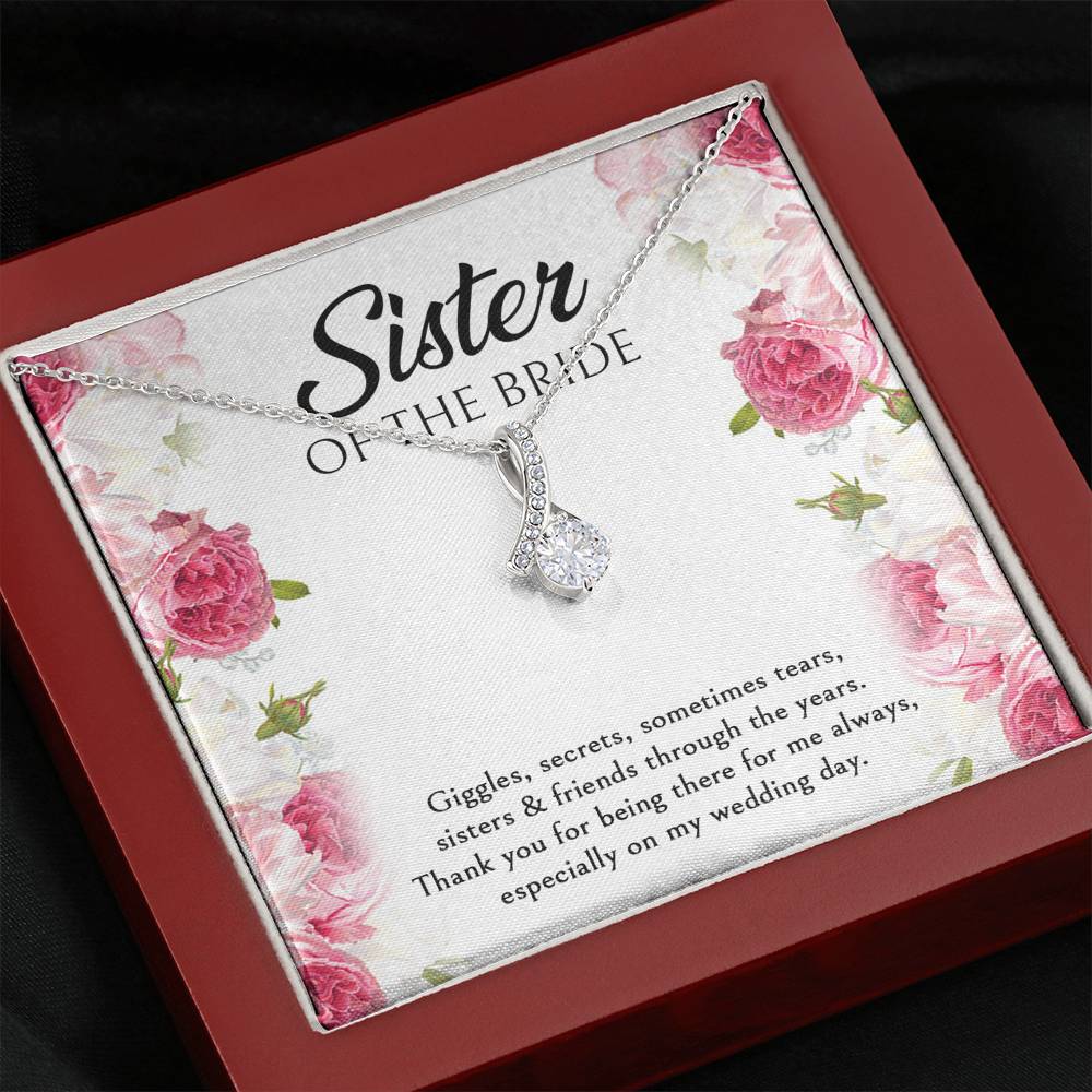 Sister of the Bride Gifts, Thanks For Being There, Alluring Beauty Necklace For Women, Wedding Day Thank You Ideas From Bride