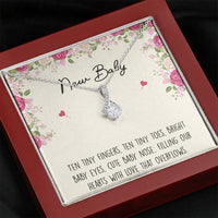 Load image into Gallery viewer, Gift for Expecting Mom, Ten Tiny Fingers, Mom to Be Alluring Beauty Necklace For Women, Pregnancy Gift For New Mother
