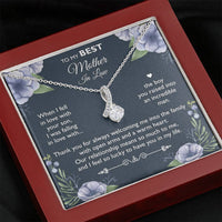 Load image into Gallery viewer, To My Mother-in-law Gifts, I Feel So Lucky, Alluring Beauty Necklace For Women, Birthday Mothers Day Present From Daughter-in-law Son-in-law
