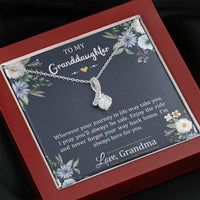 Load image into Gallery viewer, To My Granddaughter Gifts, I&#39;m Always Here For You, Alluring Beauty Necklace For Women, Birthday Present Idea From Grandma
