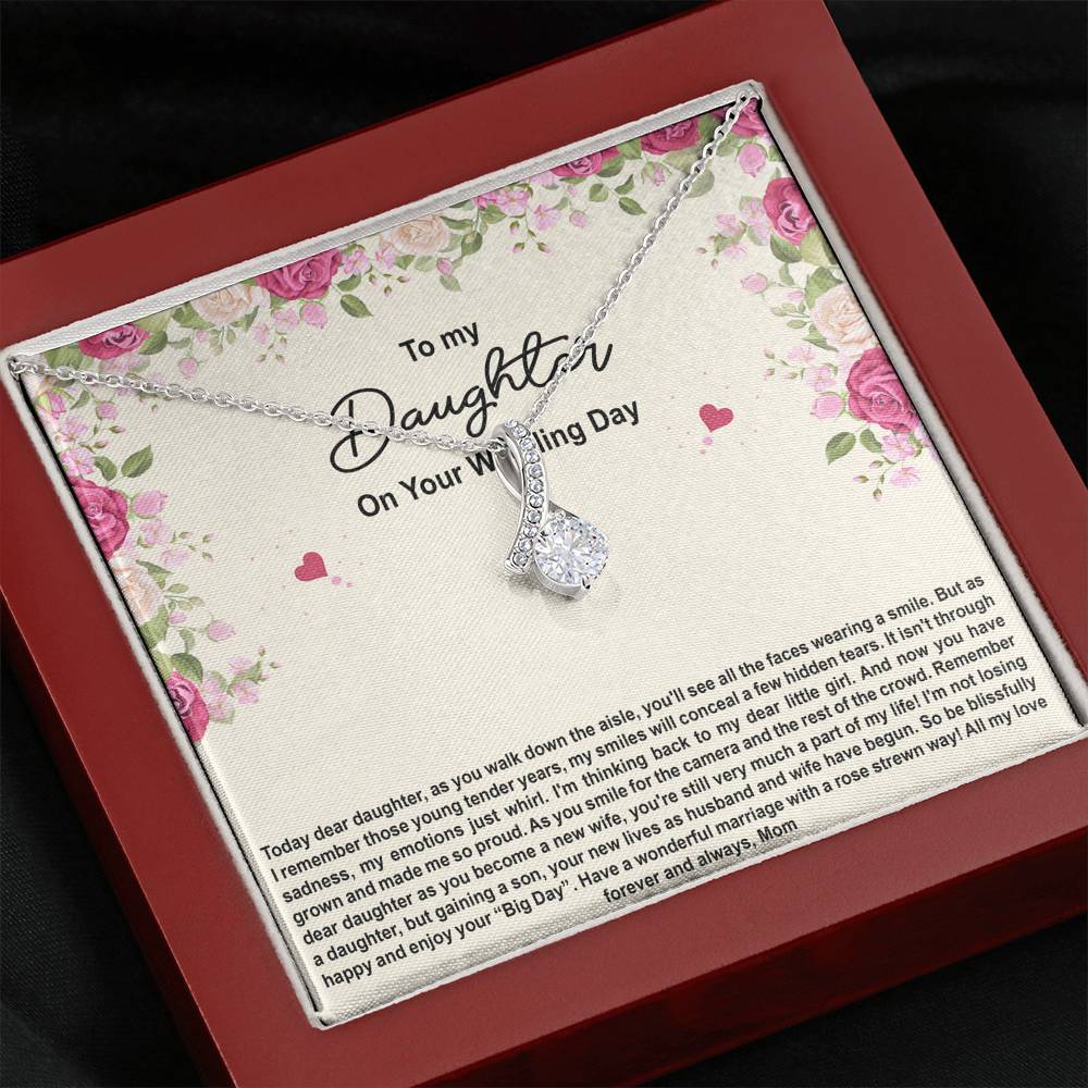 To My Bride Gifts, Enjoy Your Big Day, Alluring Beauty Necklace For Women, Wedding Day Thank You Ideas From Mom