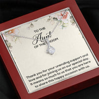 Load image into Gallery viewer, To My Aunt of the Groom Gifts, Thank You for Your Support, Alluring Beauty Necklace For Women, Wedding Day Thank You Ideas From Groom
