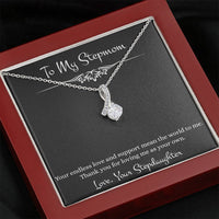 Load image into Gallery viewer, To My Stepmom Gifts, Your Endless Love And Support, Alluring Beauty Necklace For Women, Birthday Mothers Day Present From Stepdaughter
