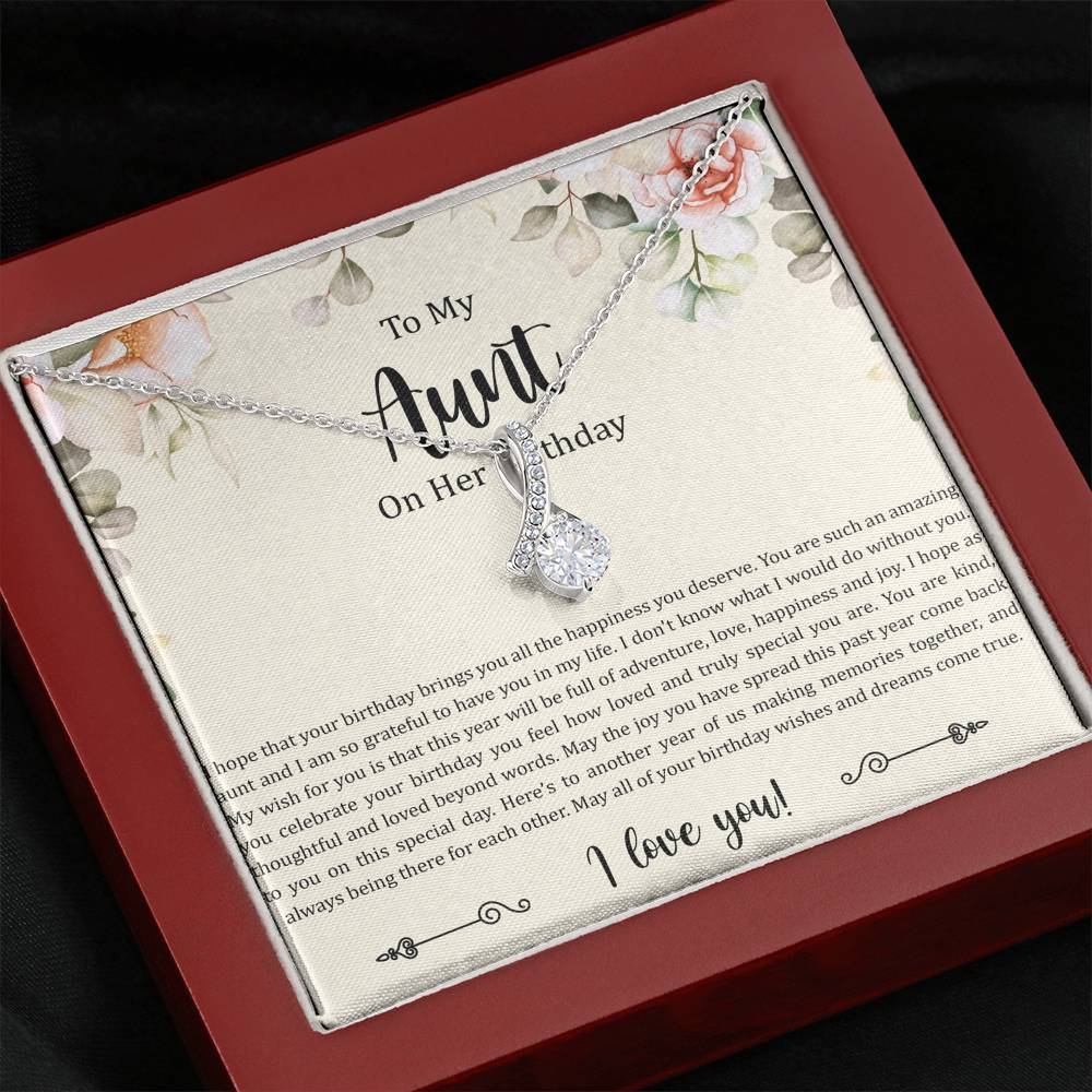 To My Aunt Gifts, Aunt on Her Birthday, Alluring Beauty Necklace For Women, Aunt Birthday Present From Niece Nephew