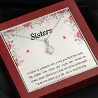Load image into Gallery viewer, To My Sister Gifts, Someone Who Loves You From The Heart, Alluring Beauty Necklace For Women, Birthday Present Idea From Sister Brother
