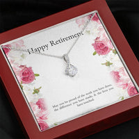 Load image into Gallery viewer, Retirement Gifts, Lives You Touched, Happy Retirement Alluring Beauty Necklace For Women, Retirement Party Favor From Friends Coworkers
