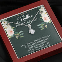Load image into Gallery viewer, To My Mom of the Bride Gifts, I&#39;ll Soon Walk Down The Aisle, Alluring Beauty Necklace For Women, Wedding Day Thank You Ideas From Groom
