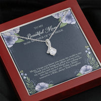 Load image into Gallery viewer, To My Mom of the Bride Gifts, You Mean The World To Me, Alluring Beauty Necklace For Women, Wedding Day Thank You Ideas From Bride
