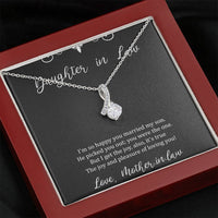 Load image into Gallery viewer, To My Daughter in Law Gifts, I&#39;m So Happy You Married My Son, Alluring Beauty Necklace For Women, Birthday Present Idea From Mother-in-law

