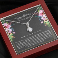 Load image into Gallery viewer, Birthday Gifts For Women, Lucky To Have You, Alluring Beauty Necklace, Happy Birthday Message Card Jewelry For Best Friend
