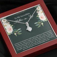 Load image into Gallery viewer, To My Mother-in-Law Gifts, Like A Lotus , Alluring Beauty Necklace For Women, Birthday Mothers Day Present From Daughter-in-law
