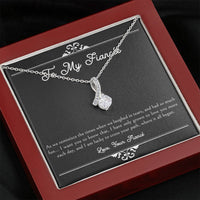Load image into Gallery viewer, To My Fiancée, I Am Lucky To Cross Your Path, Alluring Beauty Necklace For Women, Anniversary Birthday Valentines Day Gifts From Fiancé
