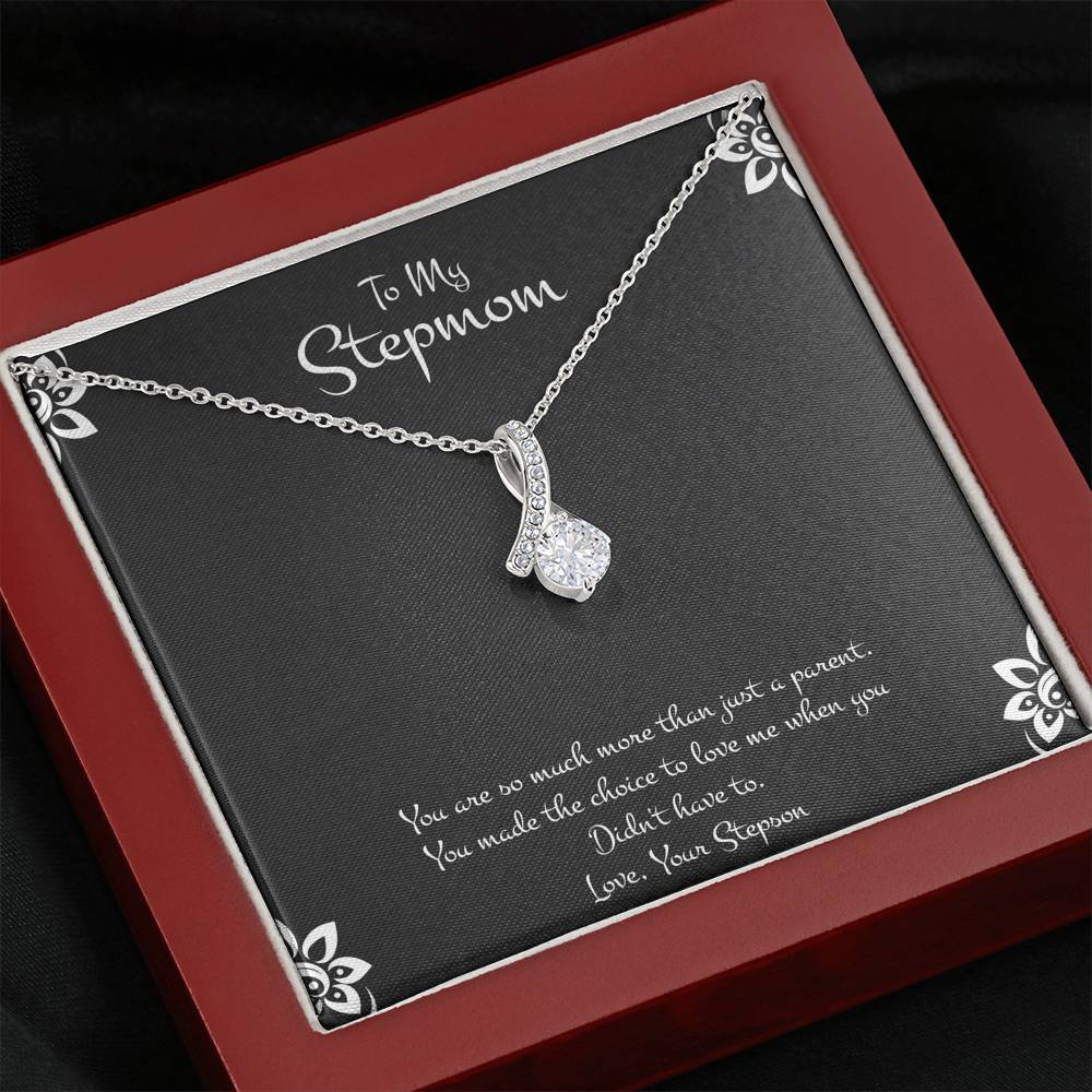 To My Stepmom Gifts, You Are More Than Just A Parent, Alluring Beauty Necklace For Women, Birthday Mothers Day Present From Stepson