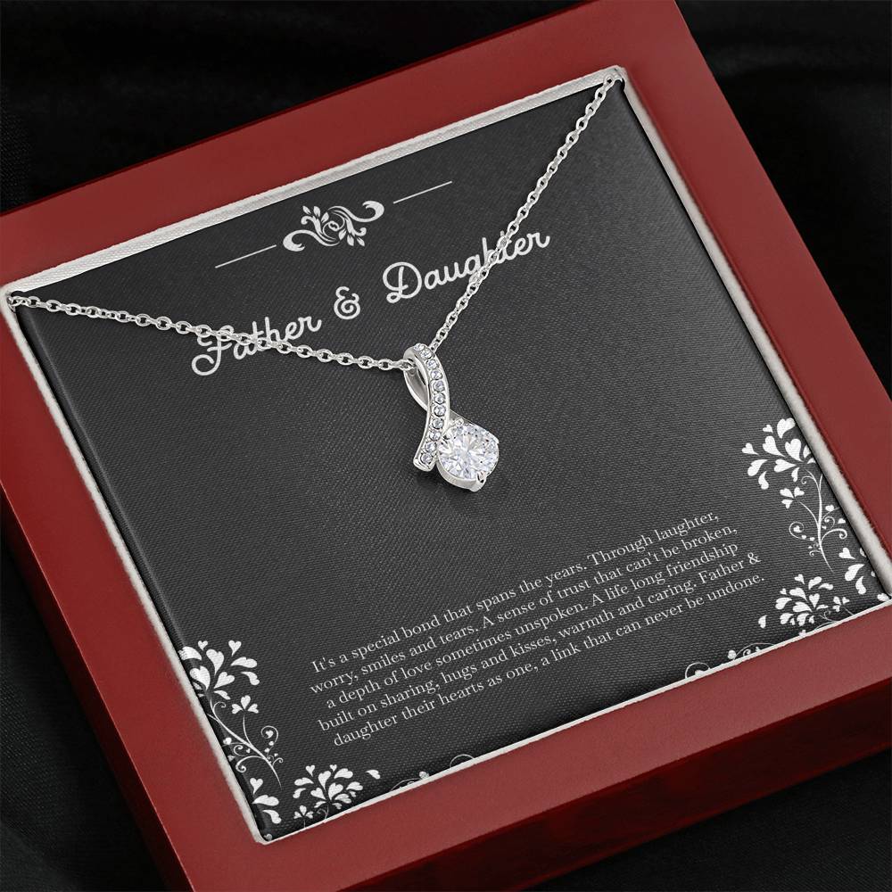 To My Daughter Gifts, Father and Daughter Bond, Alluring Beauty Necklace For Women, Birthday Present Idea From Dad