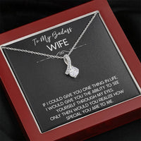 Load image into Gallery viewer, To My Badass Wife, If I Could Give You One Thing In Life, Alluring Beauty Necklace For Women, Anniversary Birthday Gifts From Husband
