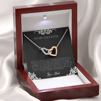 Load image into Gallery viewer, To My Daughter  Gifts, You Are My Greatest Gift, Interlocking Heart Necklace For Women, Birthday Present Idea From Dad
