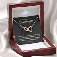 Load image into Gallery viewer, To My Granddaughter Gifts, Someday When The Pages Of My Life End, Interlocking Heart Necklace For Women, Birthday Present Idea From Grandma Grandpa
