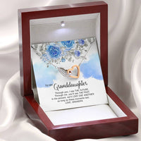 Load image into Gallery viewer, To My Granddaughter Gifts, We will love one another, Interlocking Heart Necklace For Women, Present From Grandfather
