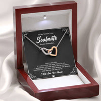 Load image into Gallery viewer, To My Soulmate, Smokin Hot Soulmate, Interlocking Heart Necklace For Girlfriend, Anniversary Birthday Valentines Day Gifts From Boyfriend
