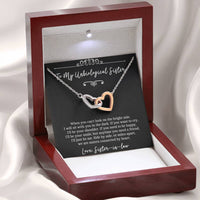 Load image into Gallery viewer, To My Unbiological Sister Gifts, Sisters Connected By Heart, Interlocking Heart Necklace For Women, Birthday Present Idea From Sister-in-law
