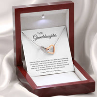 Load image into Gallery viewer, To My Granddaughter Gifts, Every Day That You Are Not With Me, Interlocking Heart Necklace For Women, Birthday Present Idea From Grandma Grandpa
