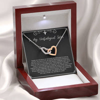 Load image into Gallery viewer, To My Unbiological Sister Gifts, My Soulmate, Interlocking Heart Necklace For Women, Birthday Present Idea From Sister-in-law
