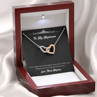 Load image into Gallery viewer, To My Stepmom Gifts, Your Endless Love And Support, Interlocking Heart Necklace For Women, Birthday Mothers Day Present From Stepson
