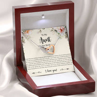 Load image into Gallery viewer, To My Aunt Gifts, Aunt on Her Birthday, Interlocking Heart Necklace For Women, Aunt Birthday Present From Niece Nephew
