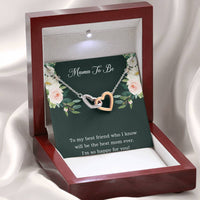 Load image into Gallery viewer, Gift for Expecting Mom, To My Best Friend, Mom to Be Interlocking Heart Necklace For Women, Pregnancy Gift For New Mother
