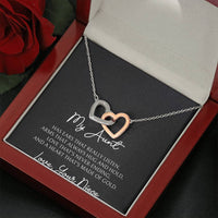 Load image into Gallery viewer, To My Aunt Gifts, Love That&#39;s Never Ending, Interlocking Heart Necklace For Women, Birthday Present Idea From Niece
