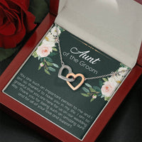 Load image into Gallery viewer, Aunt of the Groom Gifts, You&#39;re an Important Person To Me, Interlocking Heart Necklace For Women, Wedding Day Thank You Ideas From Groom
