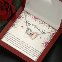 Load image into Gallery viewer, To My Sister-in-law Gifts, A New Friend, Interlocking Heart Necklace For Women, Birthday Present Idea From Sister
