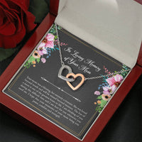 Load image into Gallery viewer, Loss of Mom Gifts, In Loving Memory, Sympathy Interlocking Heart Necklace For Loss of Mom, Memorial Sorry For Your Loss Present
