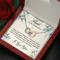 Load image into Gallery viewer, Aunt of the Groom Gifts, Forever Your Nephew, Interlocking Heart Necklace For Women, Wedding Day Thank You Ideas From Groom

