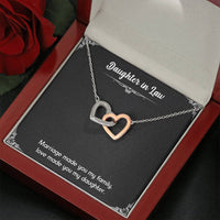 Load image into Gallery viewer, To My Daughter-in-law Gifts, Love Made You My Daughter, Interlocking Heart Necklace For Women, Birthday Present Idea From Mother-in-law
