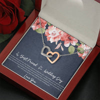 Load image into Gallery viewer, Bride Gifts, I&#39;m So Happy You Found A Partner, Interlocking Heart Necklace For Women, Wedding Day Thank You Ideas From Best Friend
