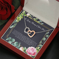 Load image into Gallery viewer, Loss of Dad Gifts, In Loving Memory, Sympathy Interlocking Heart Necklace For Loss of Dad, Memorial Sorry For Your Loss Present
