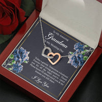 Load image into Gallery viewer, Grandmother of the Groom Gifts, Forever Your Grandson, Interlocking Heart Necklace For Women, Wedding Day Thank You Ideas From Groom
