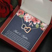 Load image into Gallery viewer, To My Aunt Gifts, Aunt and Nephew Bond, Interlocking Heart Necklace For Women, Aunt Birthday Present From Nephew

