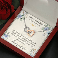 Load image into Gallery viewer, Bride Gifts, On This Day, Interlocking Heart Necklace For Women, Wedding Day Thank You Ideas From Sister
