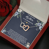 Load image into Gallery viewer, To My Mom of the Bride Gifts, I Wanted To Say Thank You, Interlocking Heart Necklace For Women, Wedding Day Thank You Ideas From Bride
