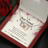 Load image into Gallery viewer, Bride Gifts, May Your Love Be Strong And Bright, Interlocking Heart Necklace For Women, Wedding Day Thank You Ideas From Best Friend
