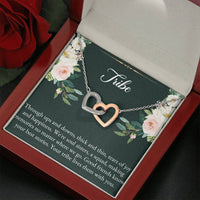 Load image into Gallery viewer, To My Best Friend Gifts, Tribe, Interlocking Heart Necklace For Women, Birthday Present Idea From Bestie
