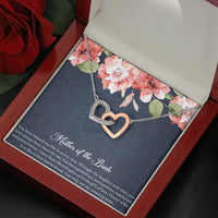 Load image into Gallery viewer, To My Mom of the Bride Gifts, You Have Blessed My Life, Interlocking Heart Necklace For Women, Wedding Day Thank You Ideas From Bride
