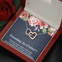 Load image into Gallery viewer, To My Best Friend Gifts, Friendship For Eternity, Interlocking Heart Necklace For Women, Birthday Present Idea From Bestie

