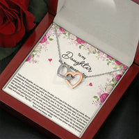 Load image into Gallery viewer, To My Bride Gifts, Enjoy Your Big Day, Interlocking Heart Necklace For Women, Wedding Day Thank You Ideas From Mom
